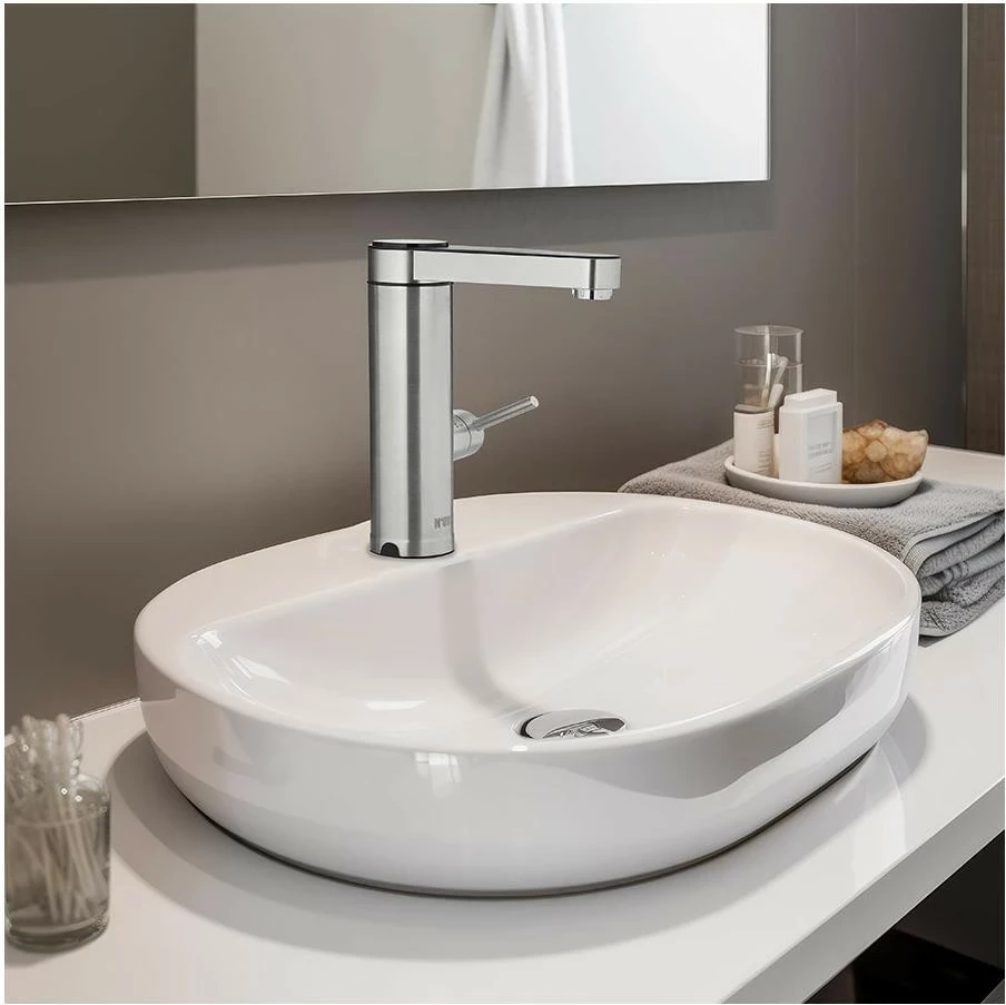 Električna pipa za vodo N'OVEEN IWH960, LED zaslon, inox, IPX4, srebrna