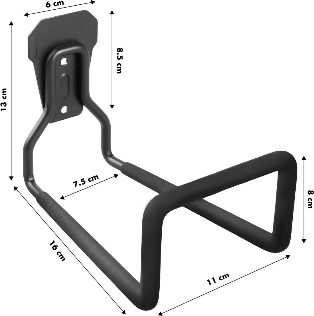 Stenski nosilec za garažo Maclean MC-441, jeklo, 35 kg, črn