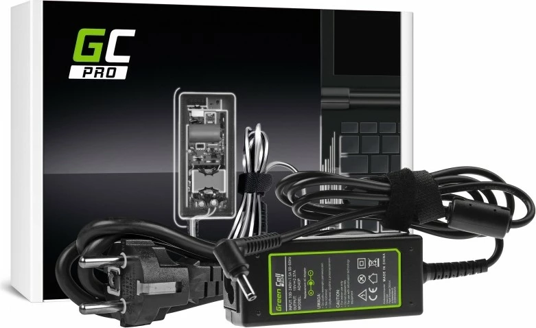 Napajalnik Green Cell PRO AD40P za Asus R540, 19 V 2,37 A 45 W, črn