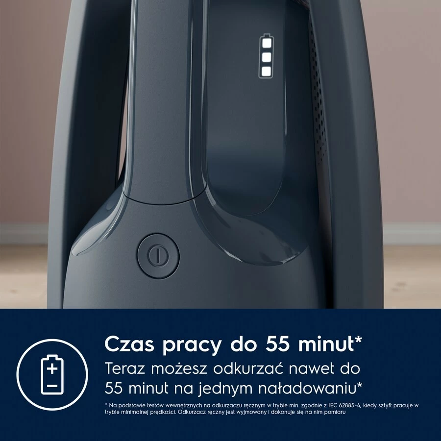 Sesalnik brez kabla Electrolux ES52B25WET, 300 ml, 55 min, temno modra, z dodatki