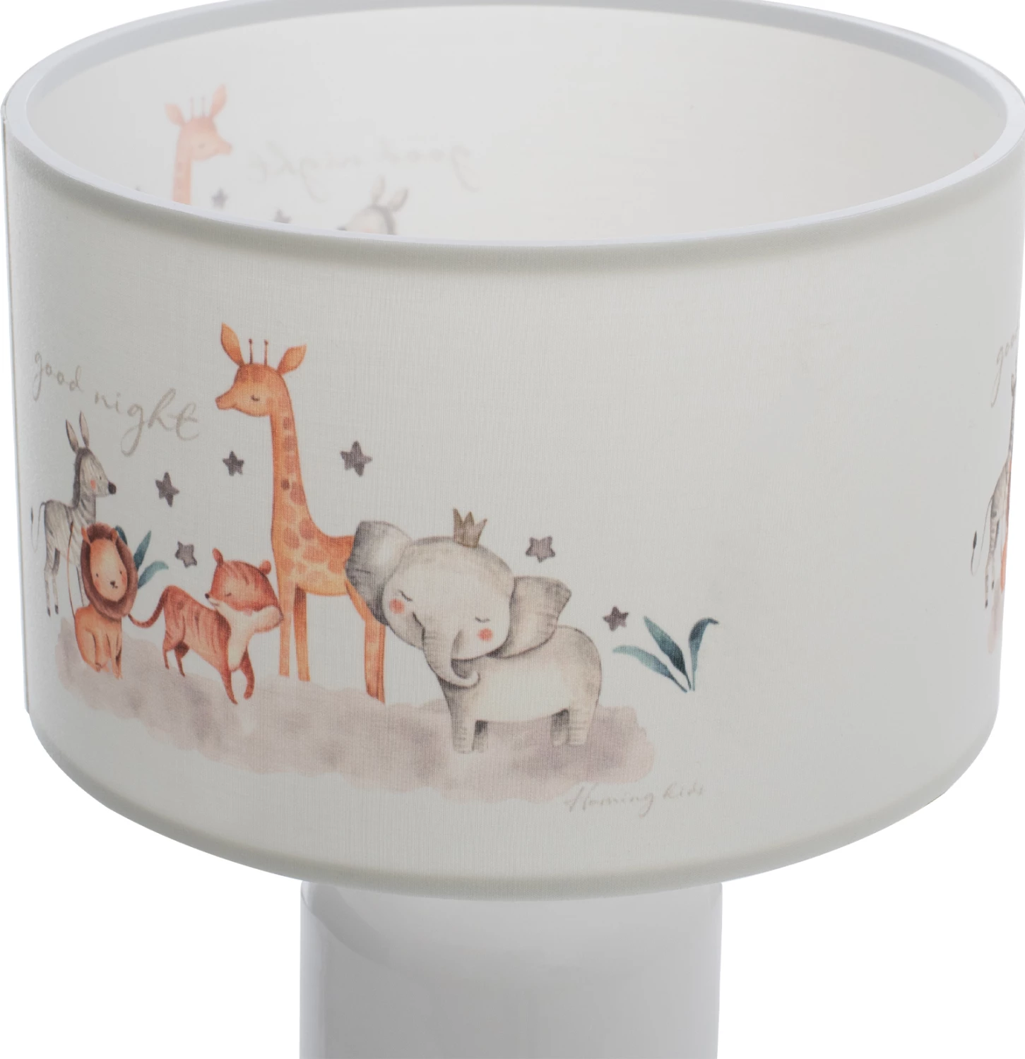 Namizna svetilka za otroško sobo iz blaga cilindrična 'kapa' Φ24x32H