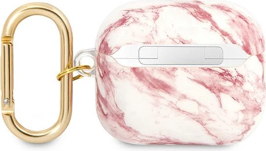 Ovitek za AirPods 3, Marble Strap, roza Guess GUA3HCHMAP