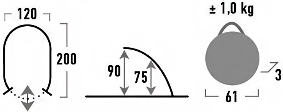 Plažna tenda High Peak Calvia, modro-siva