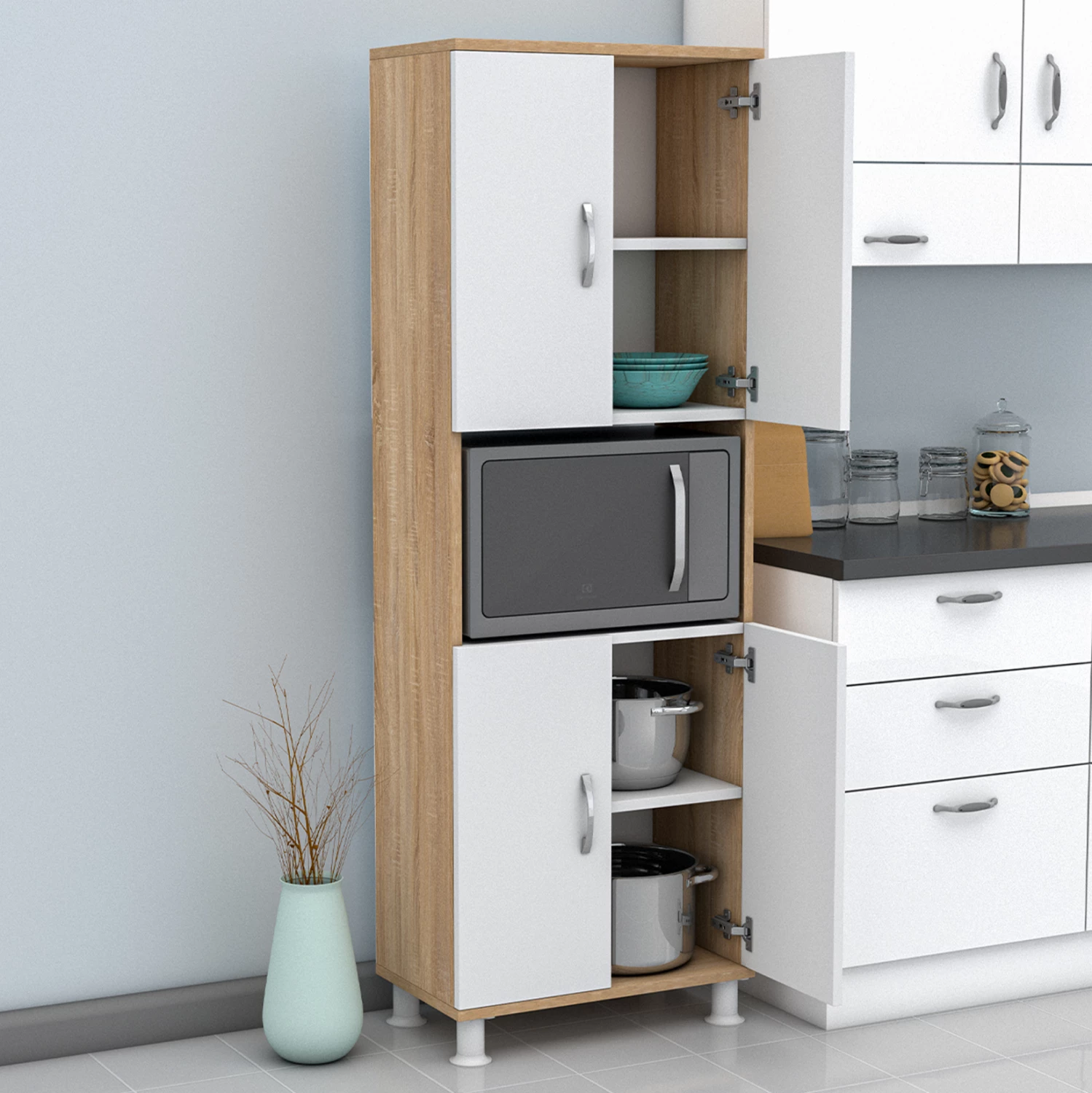 Kuhinjsko pohištvo/omara RAD FH18196.03 melamin v sonoma-beli 56x32x165H cm