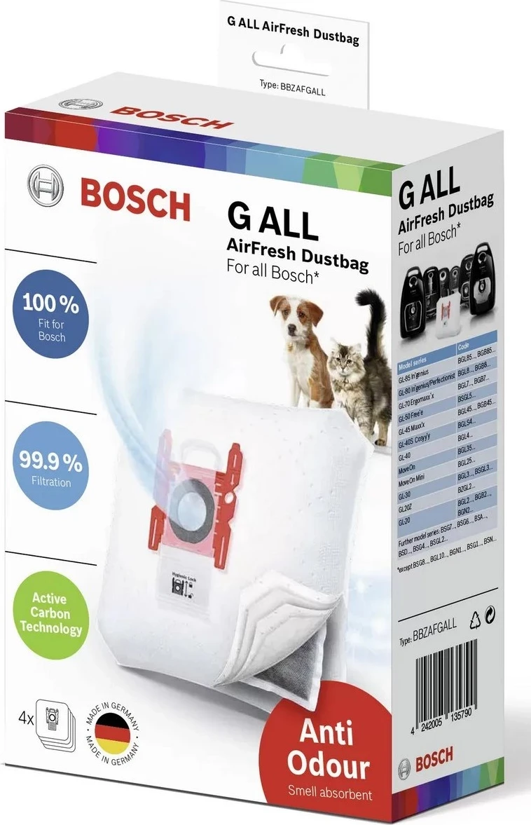 Vrečka za sesalnik z napajalnim kablom Bosch BBZAFGALL