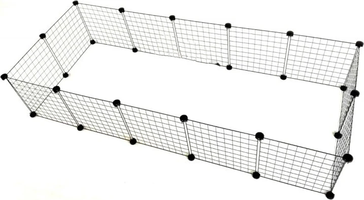 Modularni kletka za pse C&C, 180x75 cm, črna
