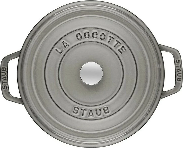 Okrogla litoželezna posoda Staub 40509-312-0, 5,25 L, grafitno siva