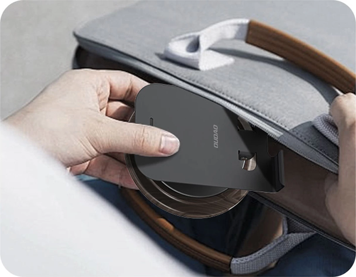 Držalo za telefon Dudao F17M, kovinsko, 360°, sivo