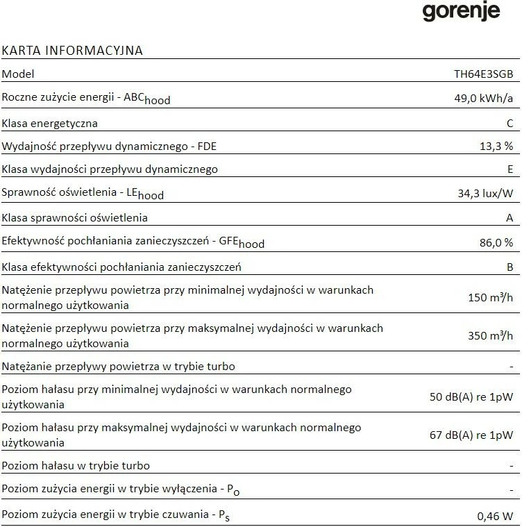 Teleskopski aspirator, Gorenje TH64E3SGB, inox, 60 cm