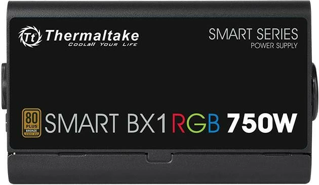Napajalnik Thermaltake Smart BX1 RGB 750W, 80 PLUS Bronze, 4xPEG, 120 mm, črn