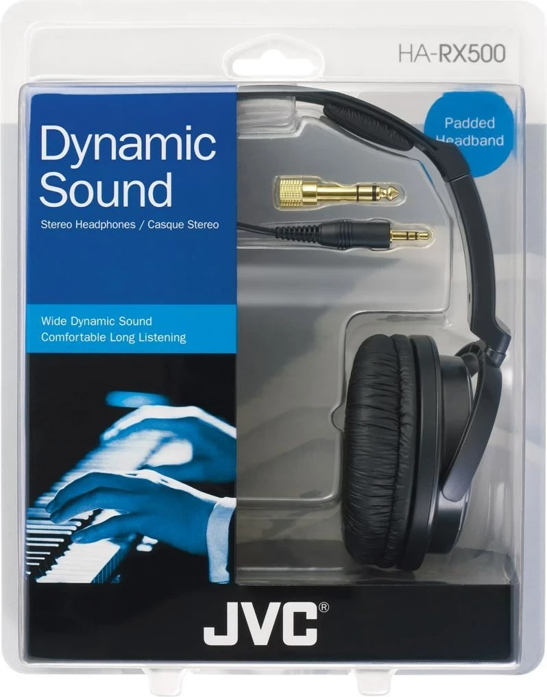 Kable slušalke za glasbo JVC HA-RX500-E, črne in bele