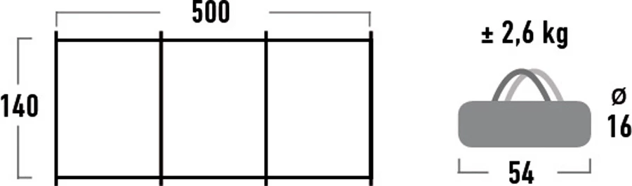 Plažni zaslon za turizem High Peak, sivo-modra