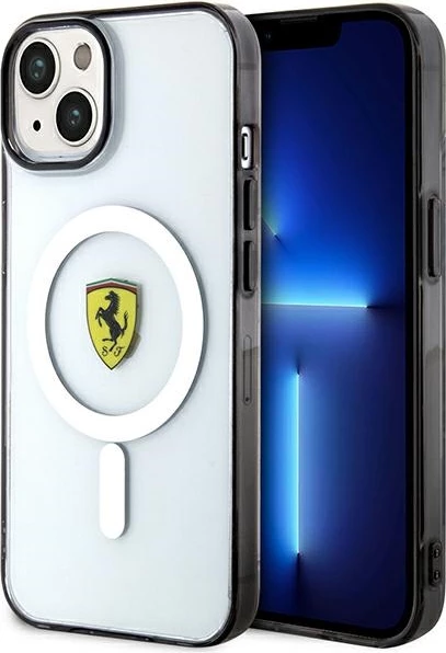 Prosojen ovitek za telefon za iPhone 14 6.1", MagSafe, Ferrari FEHMP14SURKT
