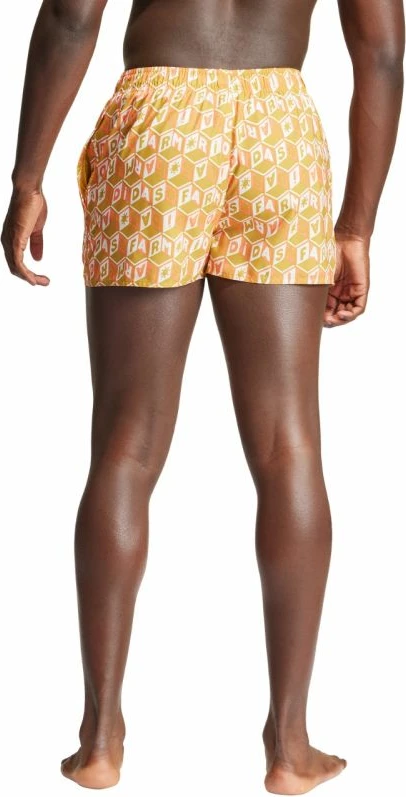 Kratke kopalne hlače FARM Rio 3-Stripes adidas za moške, rumene