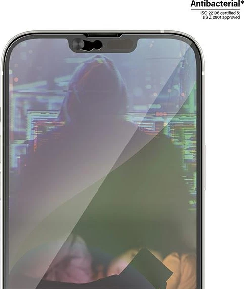 Zaščitno steklo PanzerGlass Ultra-Wide Fit CamSlider za iPhone 14 Plus / 13 Pro Max, antibakterijsko, s pokrovom kamere