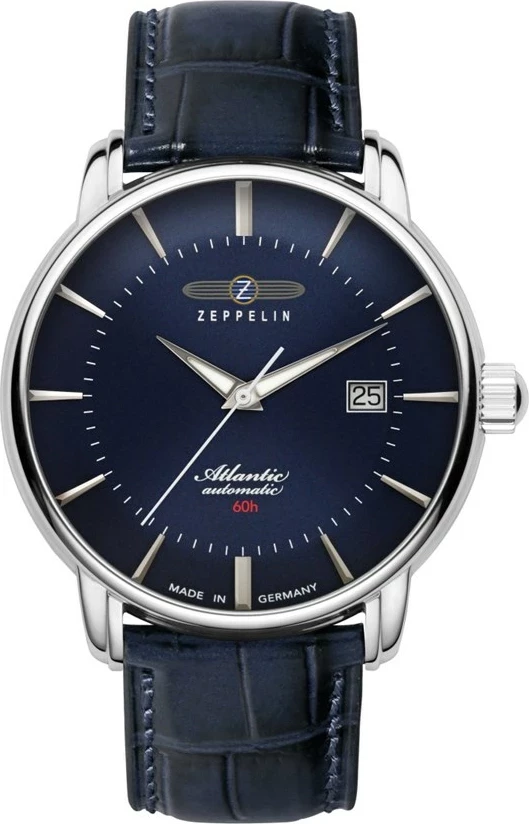 Elegantna avtomatska ura Zeppelin Atlantic 84603, modra