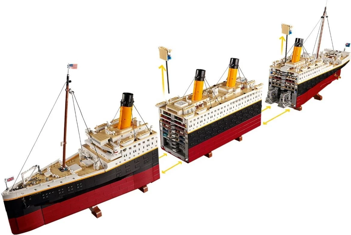 Detajlni model Titanic, LEGO 10294, za odrasle, 9090 kosov