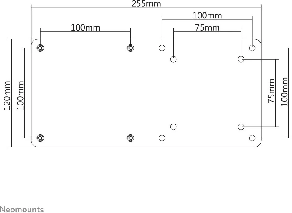 Nosilec za mini PC/Thin Client, Neomounts THINCLIENT-01, univerzalen, za monitor, do 3 kg, VESA 75x75/100x100, črn Nosilec za mini PC/Thin Client, Neomounts THINCLIENT-01, univerzalen, za monitor, do 3 kg, VESA 75x75/100x100, črn