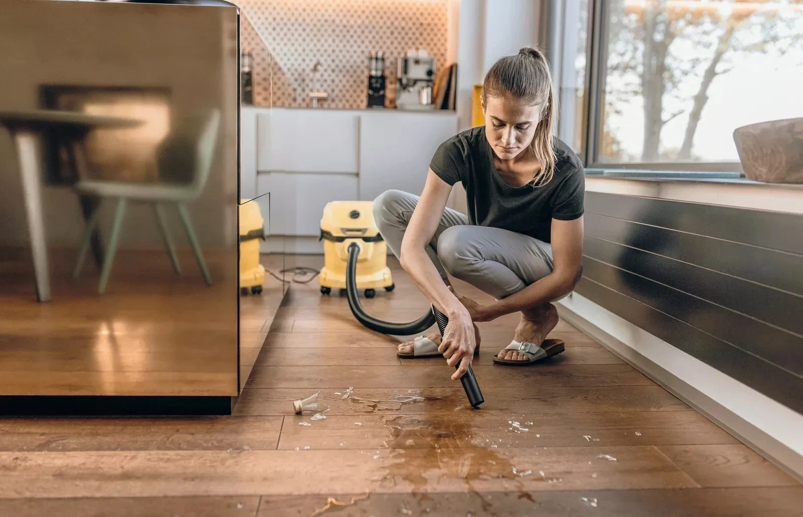 Sesalnik za suho in mokro Kärcher WD 2 Plus V-12/4/18, 12 L, 1000 W, z vrečko za prah, črn