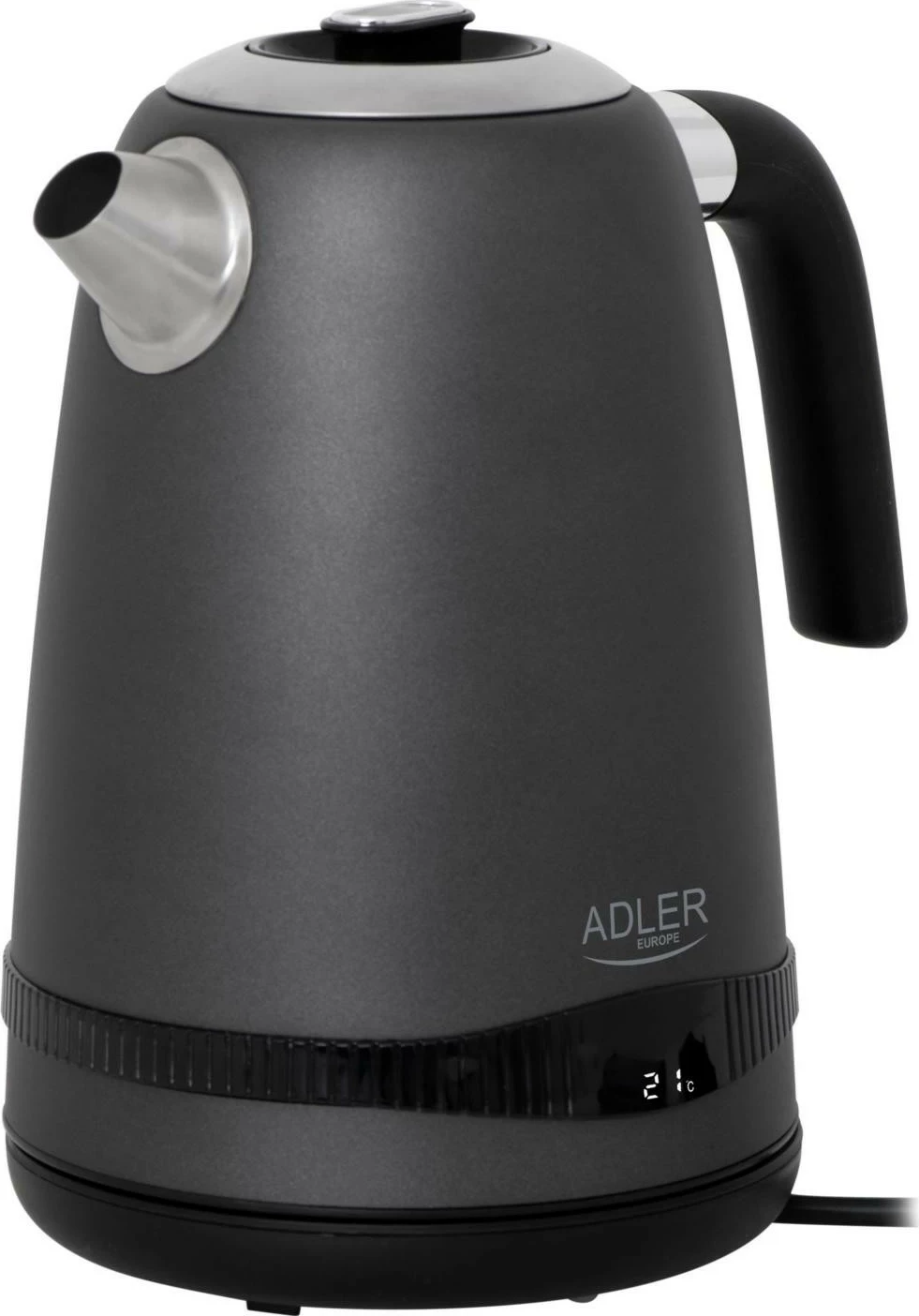 Električna kuhalnik za vodo, 1,7 L, 2200 W, siva - Adler AD 1295