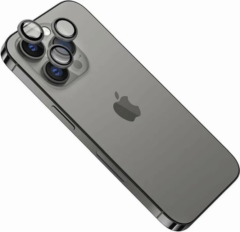 Zaščita iz stekla za kamero za Apple iPhone 14 Pro/14 Pro Max, siva stardust