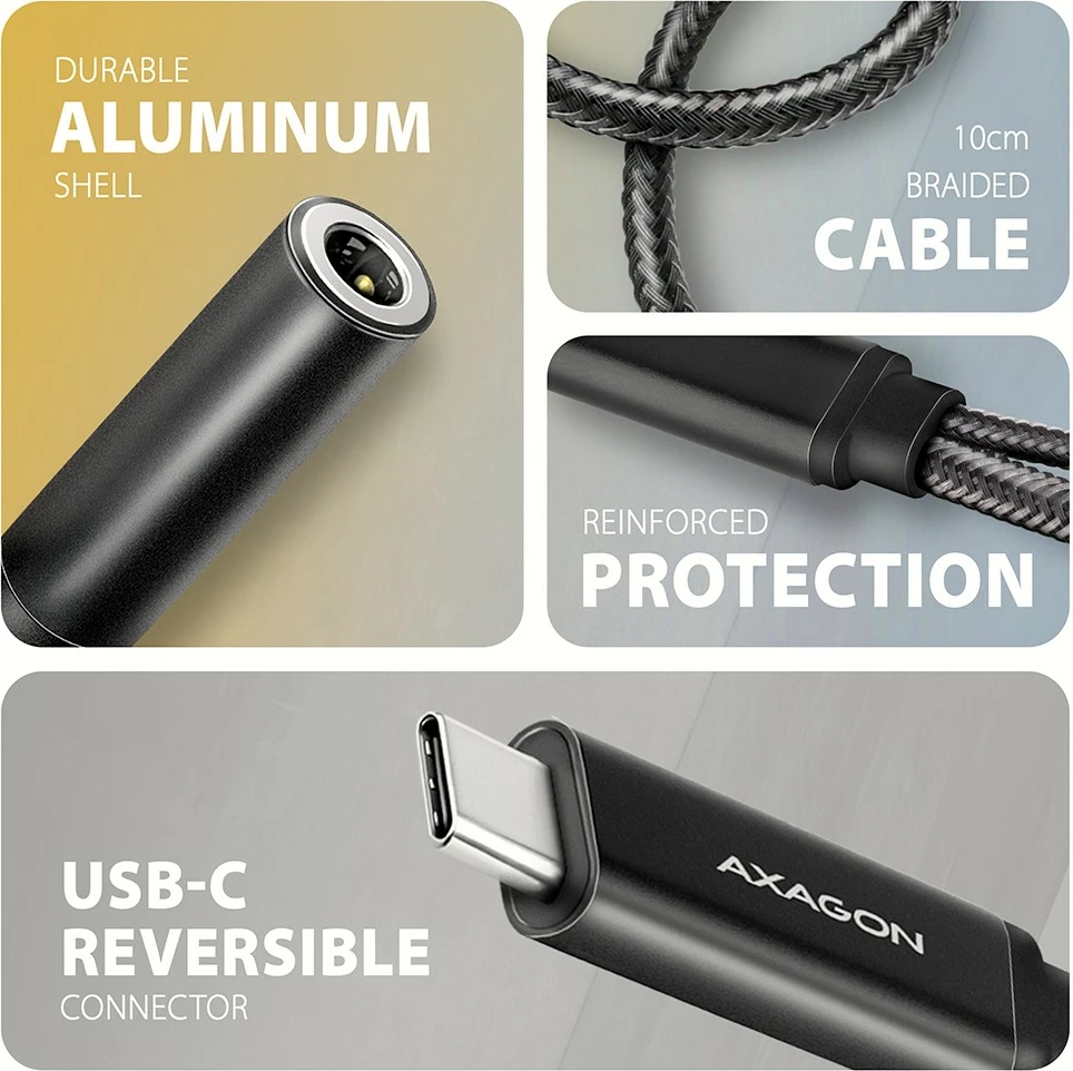 Zunanja zvočna kartica AXAGON ADA-HCPD, USB-C, DAC 32-bit, 384 kHz, PD 60 W, črna Zunanja zvočna kartica AXAGON ADA-HCPD, USB-C, DAC 32-bit, 384 kHz, PD 60 W, črna