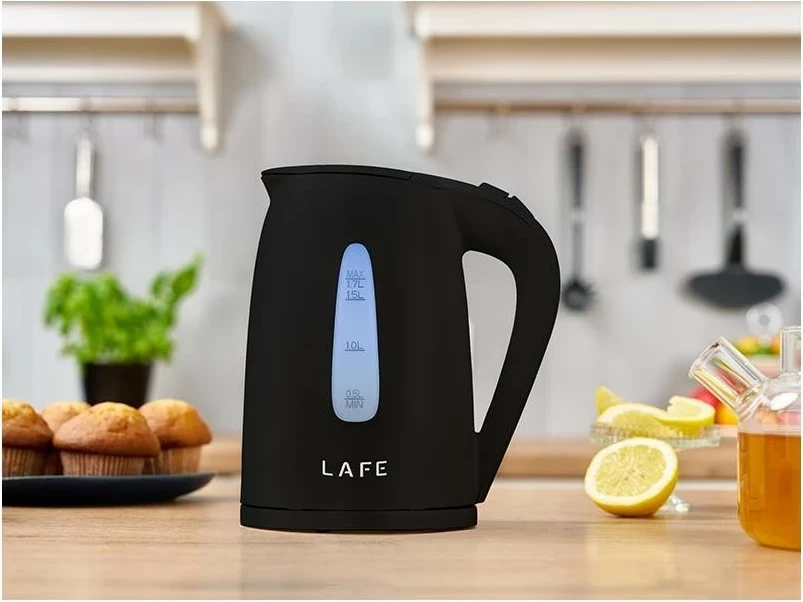 Električni čajnik 1,7 L, črn – Lafe Essential