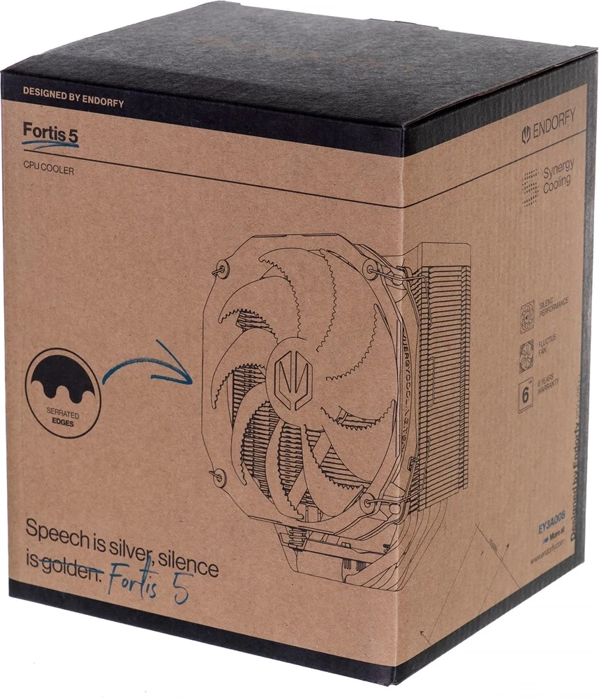 Zračno hlajenje procesorja Fortis 5 ENDORFY, 14 cm, črno/siv
