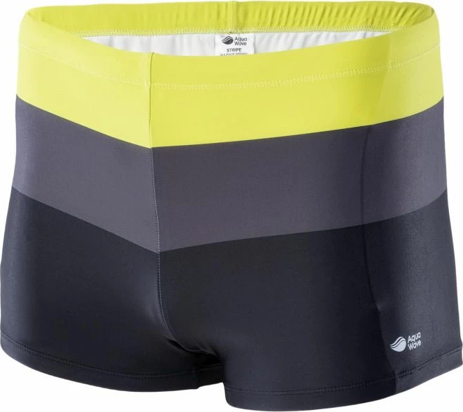 Kopalke (kratke) z črtami, črno-žute, AquaWave Stripe, moške