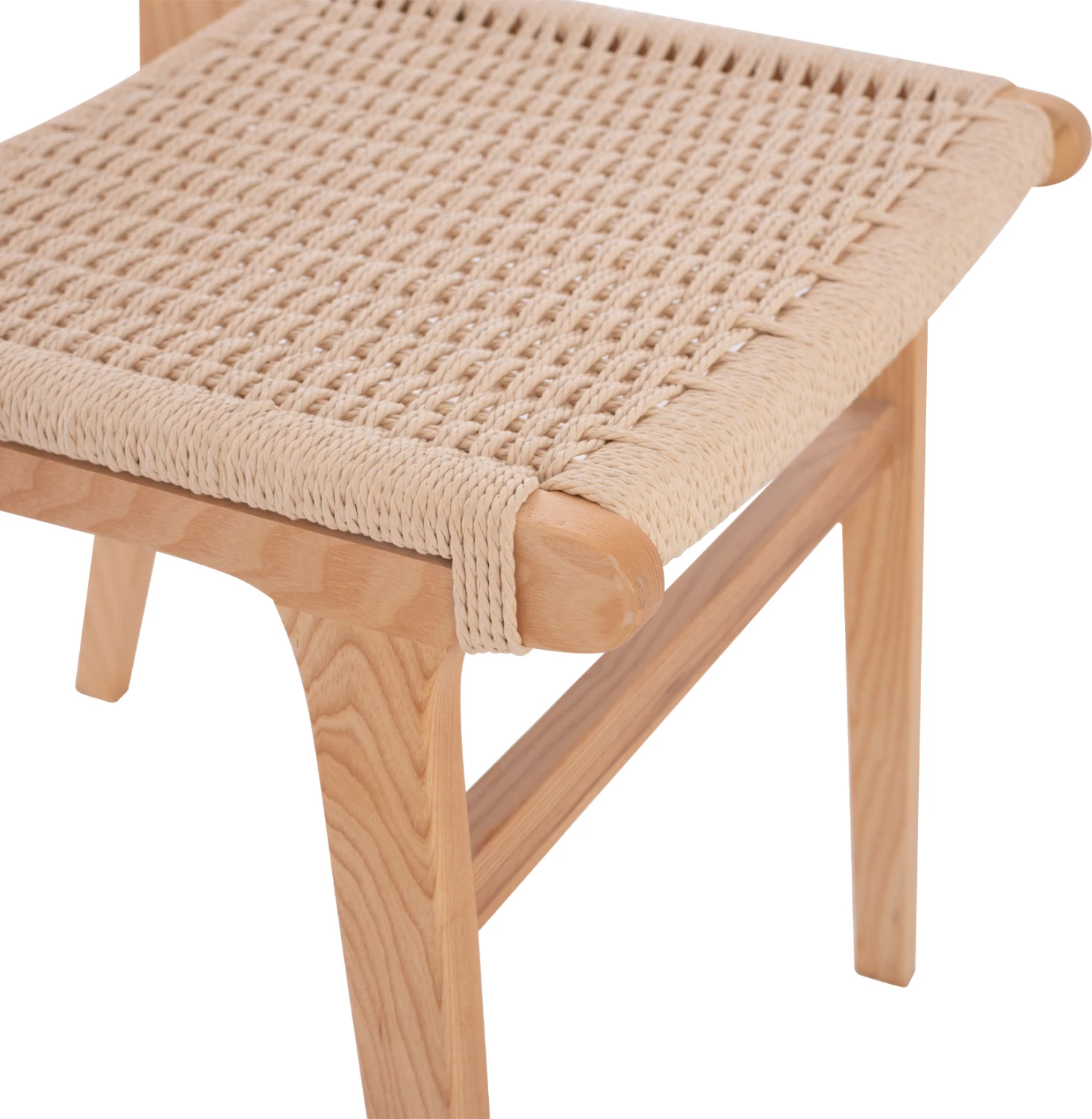 Stol iz kavčukovca z naravno pleteno vrvjo 50x60x87H