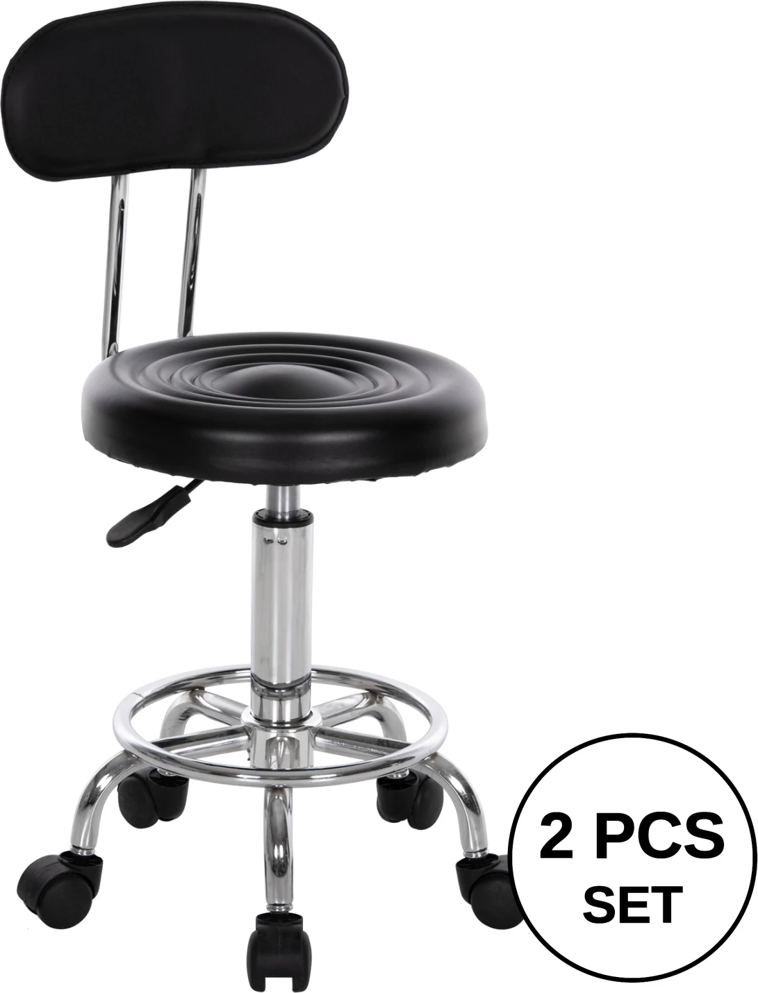 Sedež za pisarno ali oblikovalsko sobo IRIS FH211.01 Črna, set 2 kosov