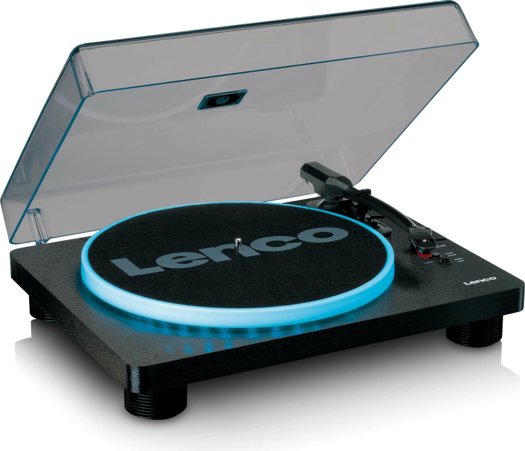 Gramofon z vgrajenima zvočniki Lenco LS-50LED, USB, črn Gramofon z vgrajenima zvočniki Lenco LS-50LED, USB, črn