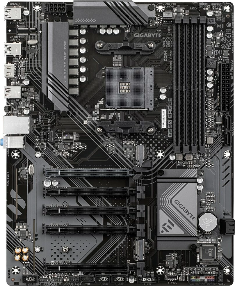 Matična plošča Gigabyte B550 EAGLE, Socket AM4, ATX, DDR4, PCIe 4.0, črna