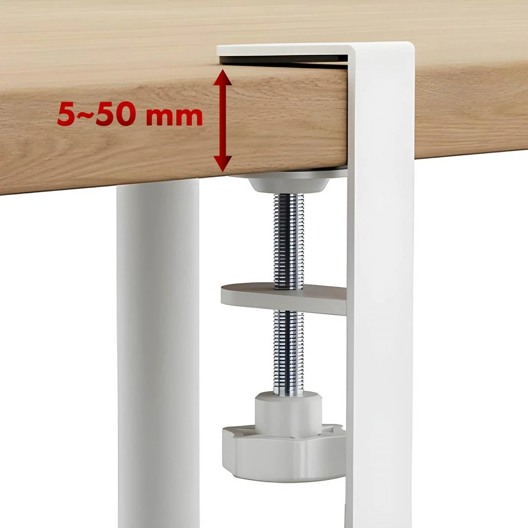 Organizator kablov pod mizo Maclean MC-102 W, 2 nivoja, jeklo, bel