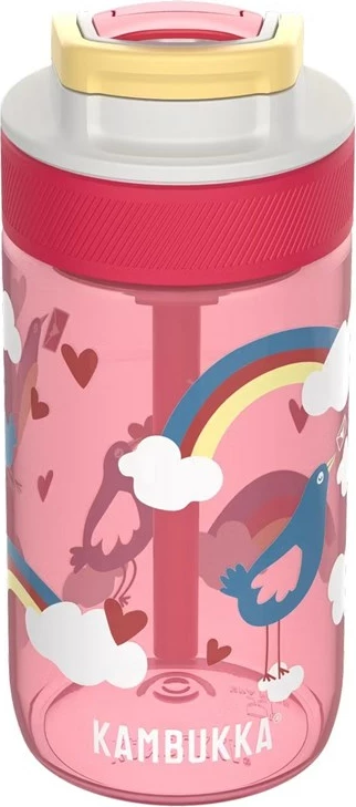Steklenica za vodo Lagoon 400 ml Kambukka, Love Birds, roza