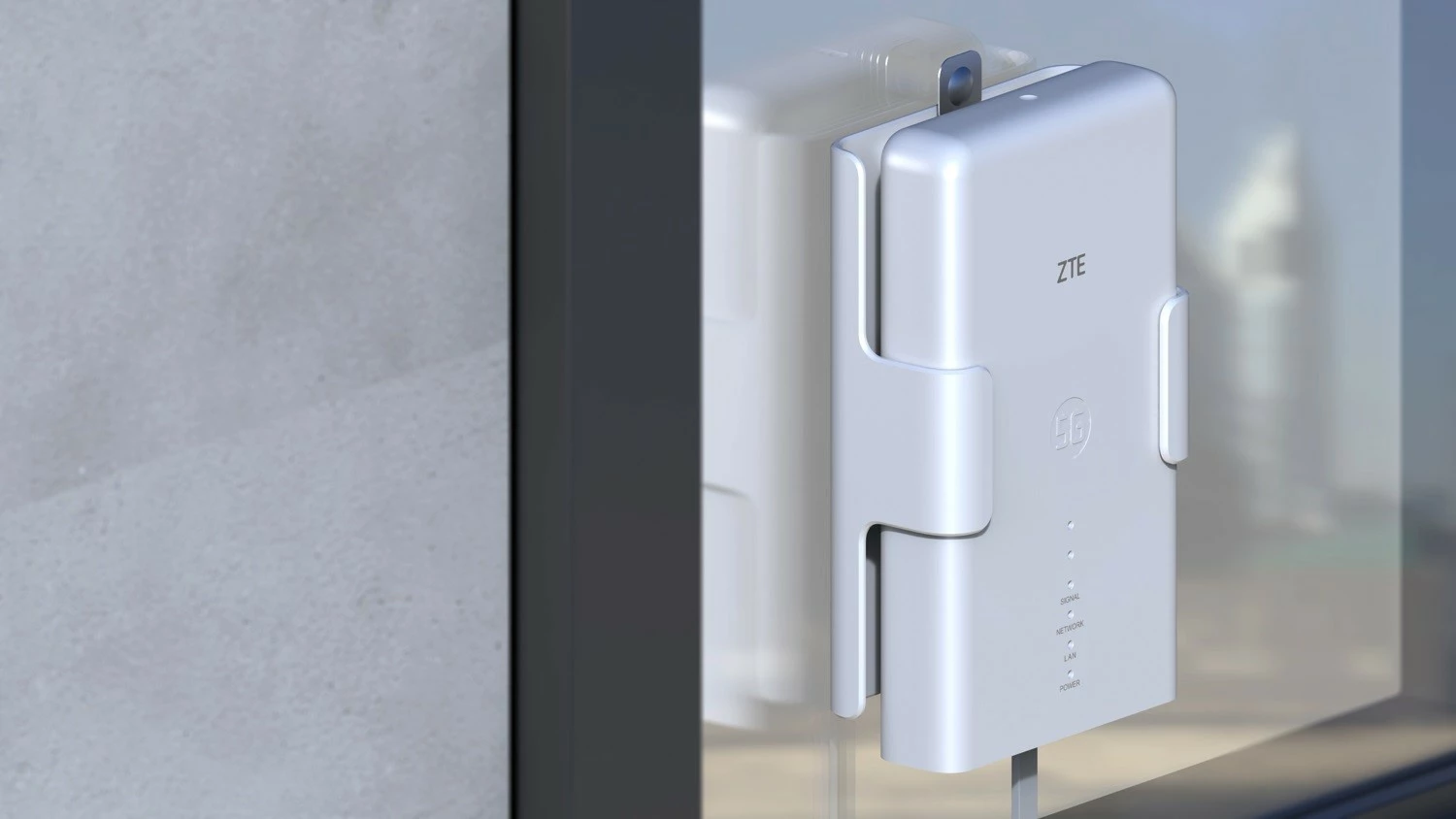 Zunanje 5G usmerjevalnik ZTE MC889 ODU + notranji usmerjevalnik ZTE Z1320 WiFi6 AX3000, bel komplet