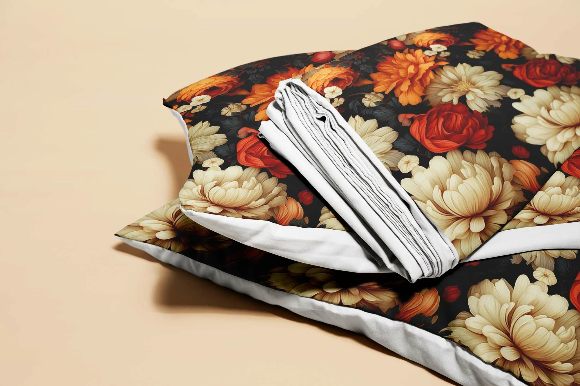 Cvetlično večbarvni set prevlek za dvojno odejo, L'essentiel, FLW_DVT25-27