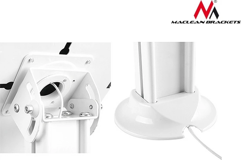 Stojalo za tabloide za mizo, z zaklepanjem, Maclean MC-677, primerno za iPad 2/3/4/Air/Air2, belo