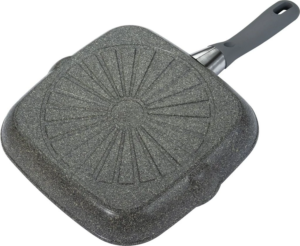 Grill ponev kvadratna, 28 cm, granit, siva BALLARINI 75002-941-0
