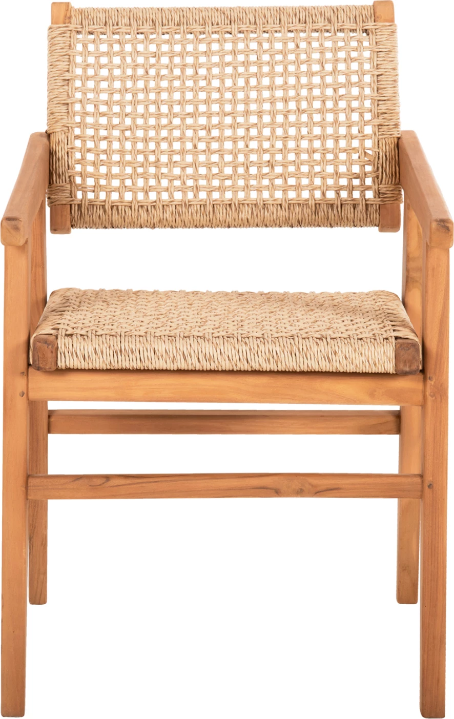 Jedilniški naslanjač BJORN FH9403.11 iz masivnega tikovega lesa-vrvi 54,5x61x85H cm