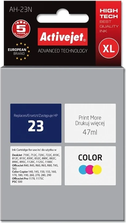 Barva za zamenjavo Activejet AH-23N za tiskalnike HP