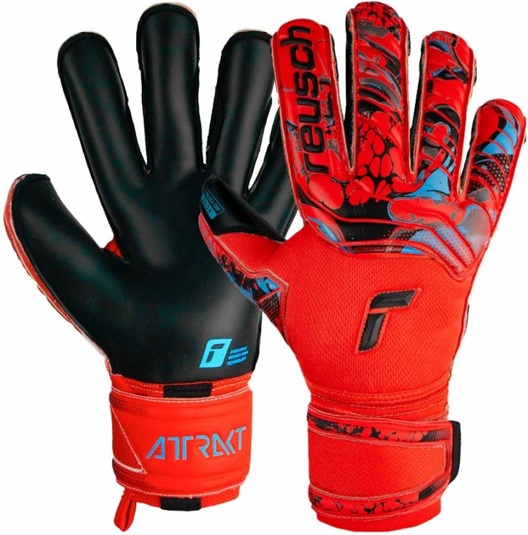 Rokavice za vratarje Reusch Attrakt Gold X Evolution Cut Finger Support, rdeče, moške