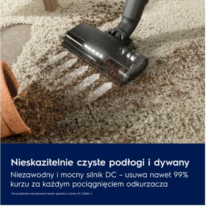 Vertikalni brezžični sesalnik Electrolux EP61HB21UV, 0,6 L, bel