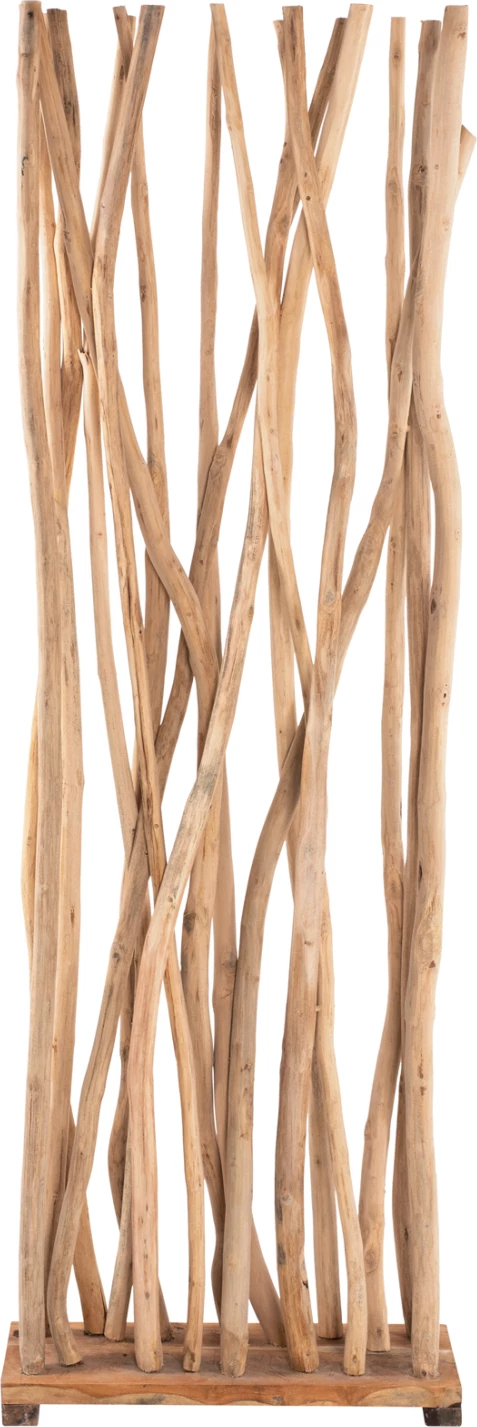 Pregrada za sobo iz naravne veje teaka 60x20x181 cm