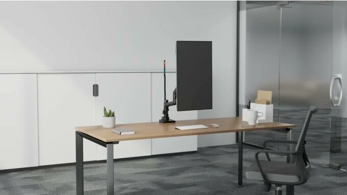 Ergonomski krog za zaslon SmartFit Premium Durable, Kensington, za mizo, do 49", črn