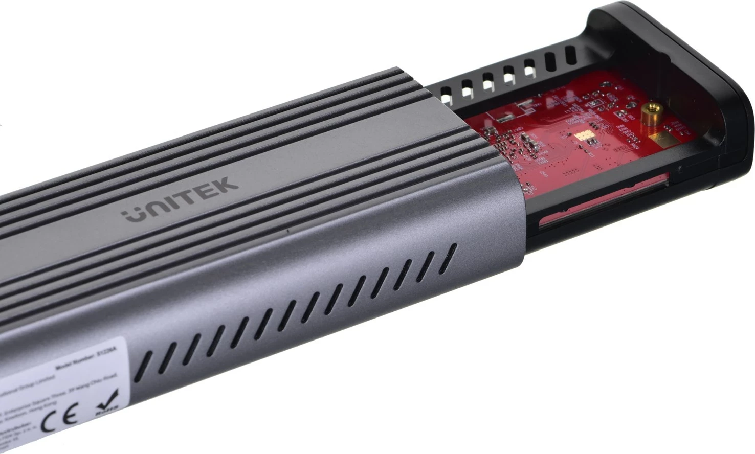 Zunanji okvir za M.2 NVMe UNITEK, USB 4, siv