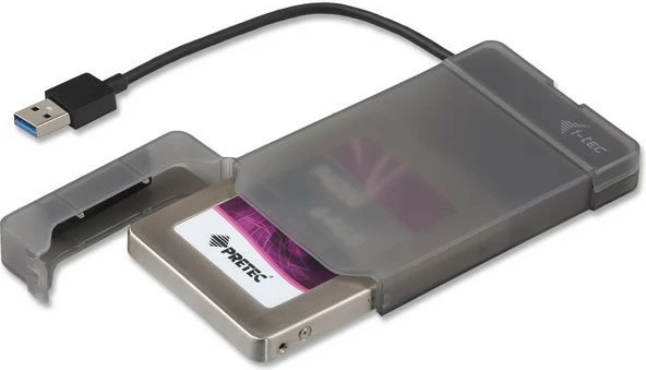 Zunanje računalniško ohišje za HDD/SSD 2,5'', i-tec MySafe USB 3.0 Easy, črno