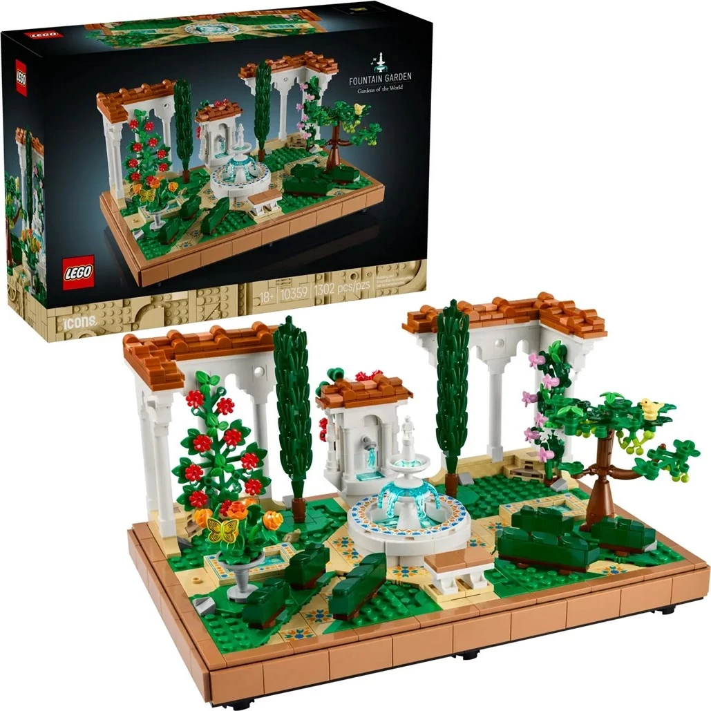 Vrt z vodnjakom LEGO ICONS 10359 Fountain Garden