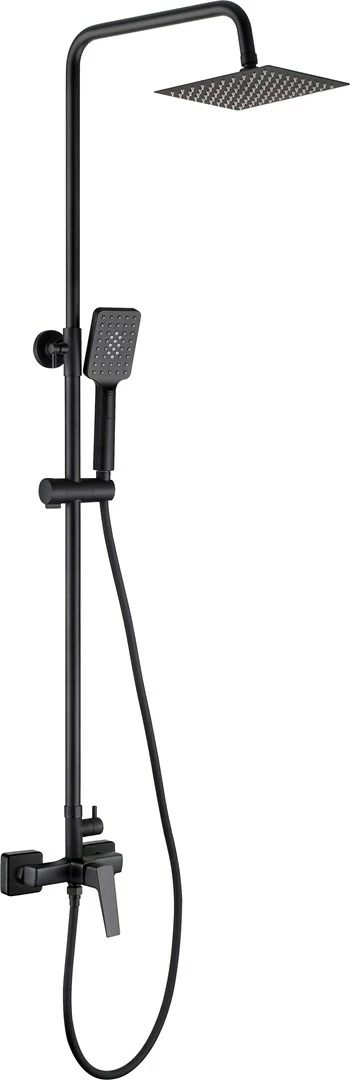 Deževna prha in tuš pipa Deante, črna