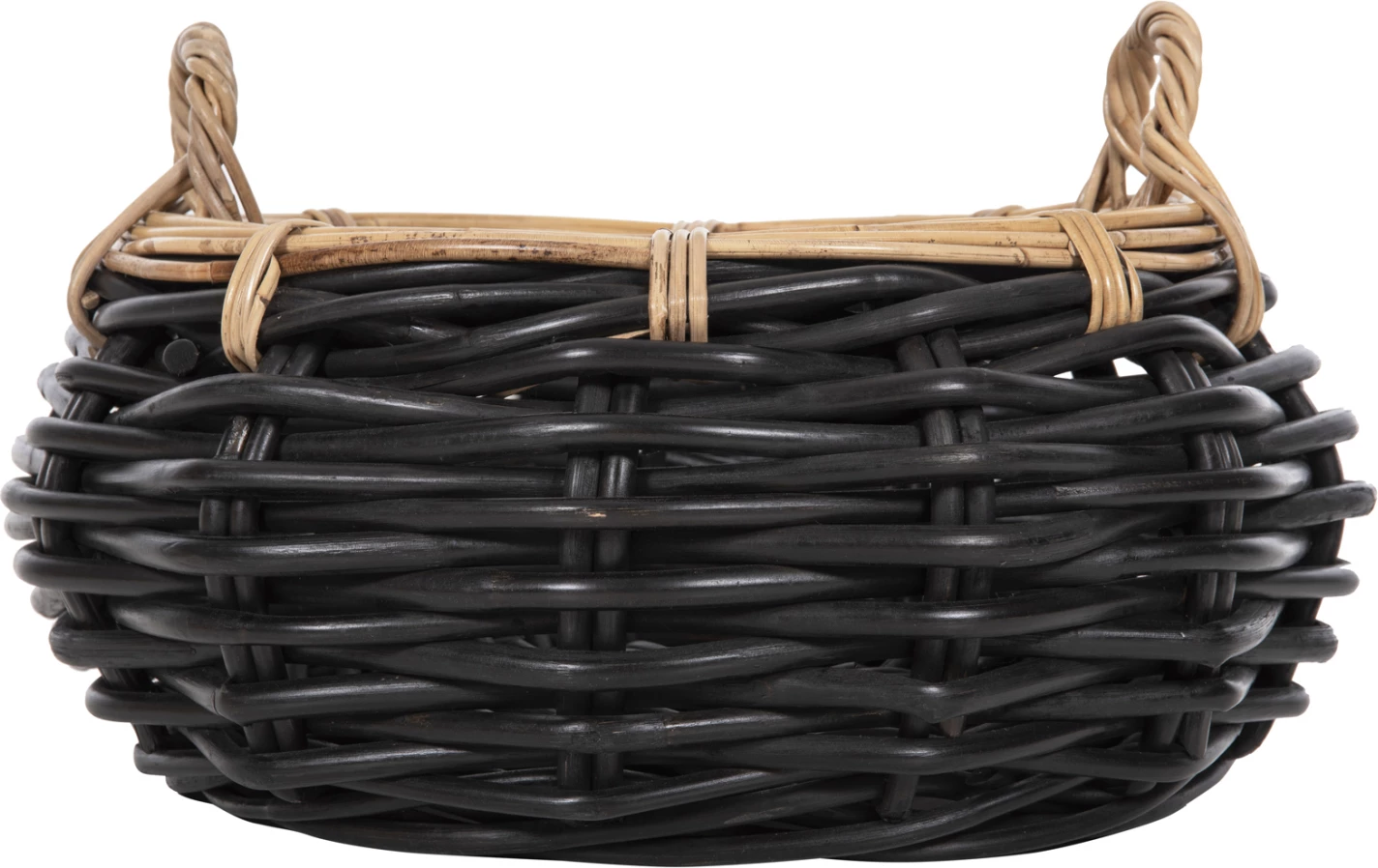 Talna košara POTTS FH4378 CL ratan v črni in naravni barvi Φ62x36Hcm